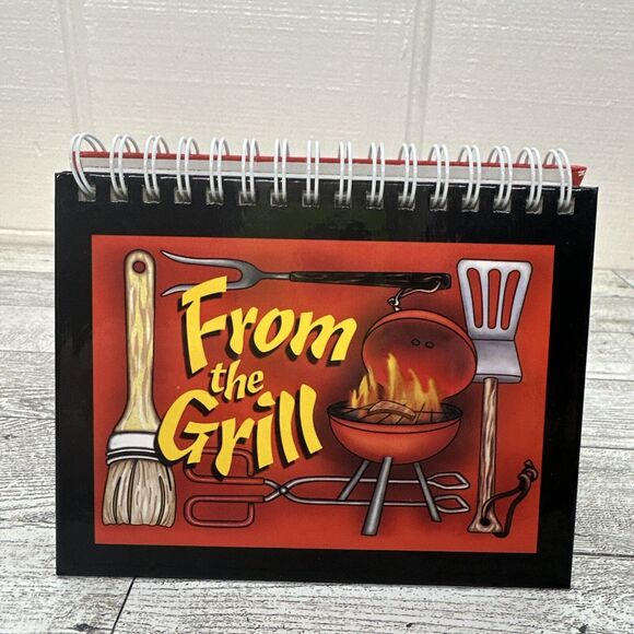 FROM THE GRILL -‎ GRILLING COOKBOOK - SCHOOLMATE - 2002 - Top Spiral - Stands Up - Picture 11 of 12